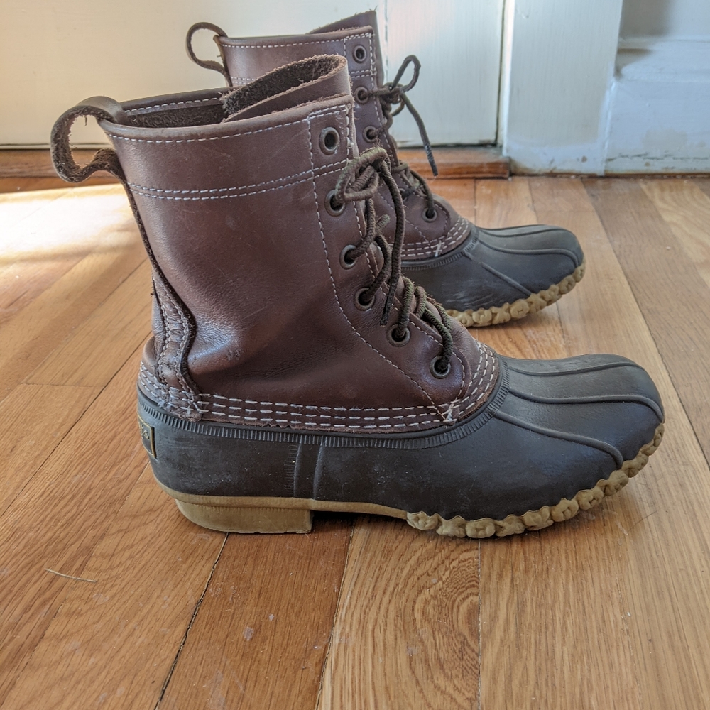 LL Bean duck boots - waterproof, gortex lined. Size 3 youth / 5 women's